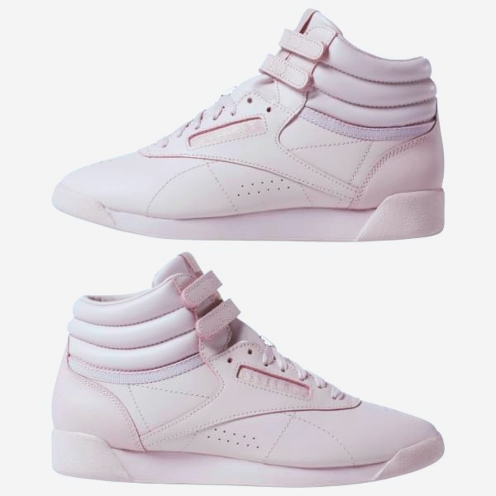 FREESTYLE HI RETRO '80S-INSPIRED LEATHER SNEAKERS classic ashen lilac purple 7.5